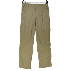 Columbia Hiking Pants Womens Medium Green Convertible Pockets Zip Off Legs